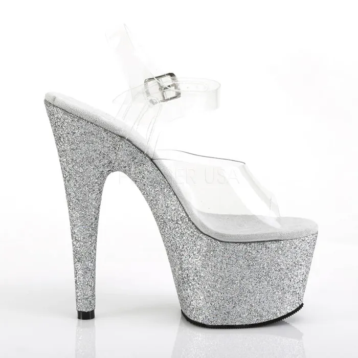 ADORE-708 Multi Glitter Heel | Pleaser Vibrators