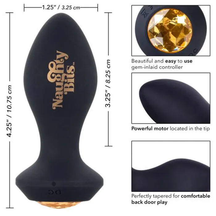 Anal | California Exotic Naughty Bits Shake Your Ass Petite Vibrating Butt Plug