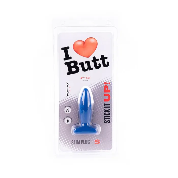 Anal | I ♥ Butt - Slanke Buttplug - S - Blauw - I love Butt