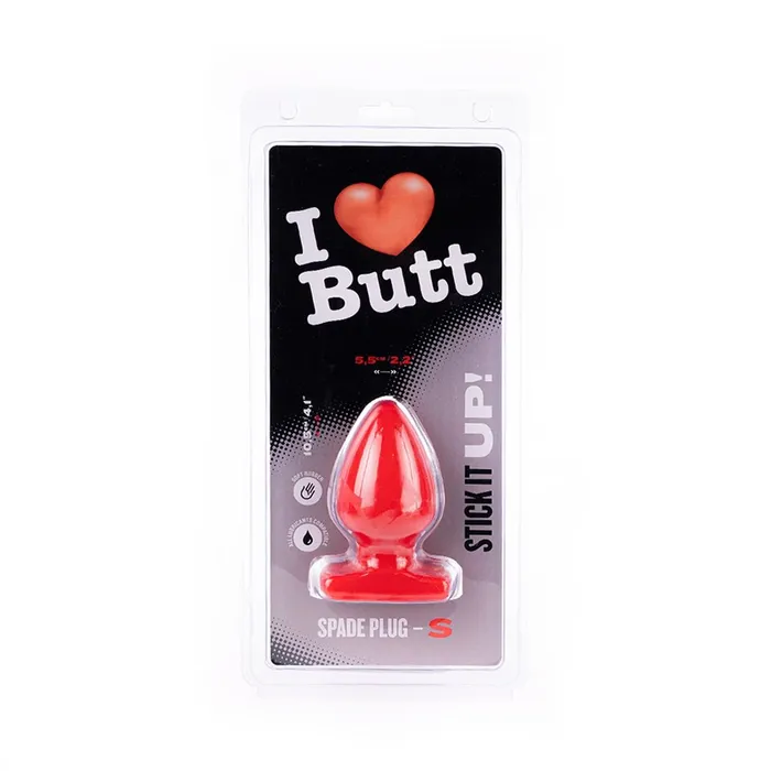 Anal | I love Butt I ♥ Butt - Bolvormige Buttplug - Rood