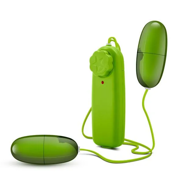 Blush Novelties Double Pop Eggs Lime Green Vibrating Bullet | Female Sex Toys