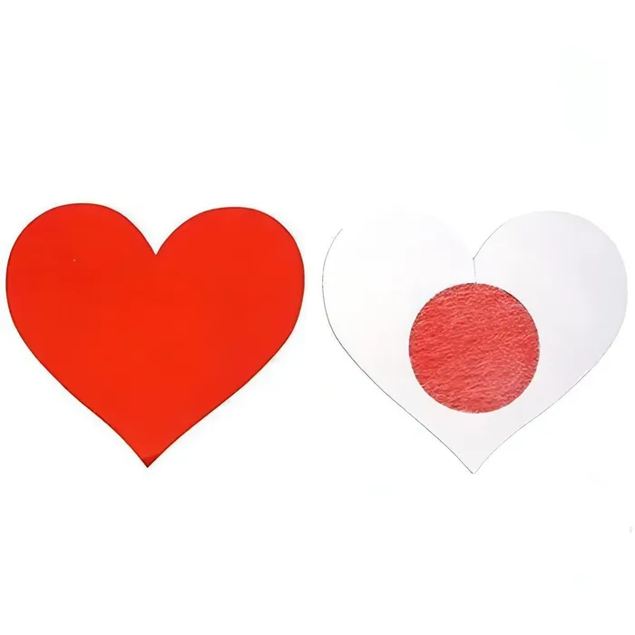 Copricapezzoli adesivi rossi a forma di cuore ItalianSexy Vibrators
