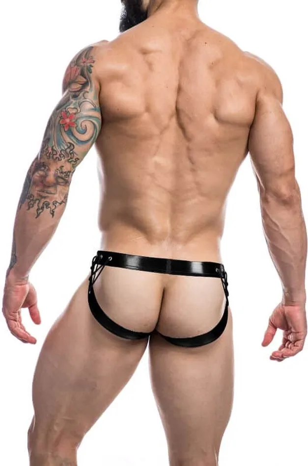 Cut4Men - Desire Jockstrap Leatherette - Zwart | Cut4Men Vibrators