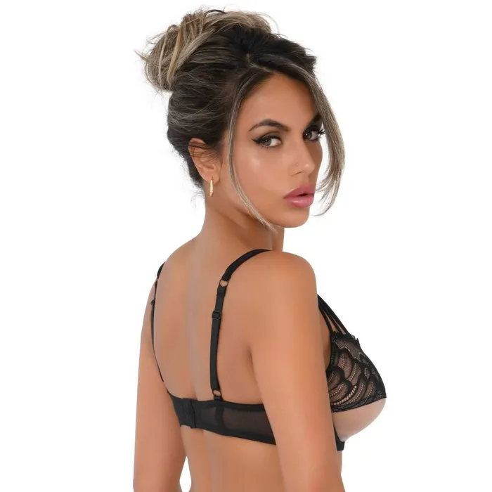 Daring Lingerie Vibrators | Reggiseno Sexy Con Pizzo Nero e Inserto Centrale Trasparente