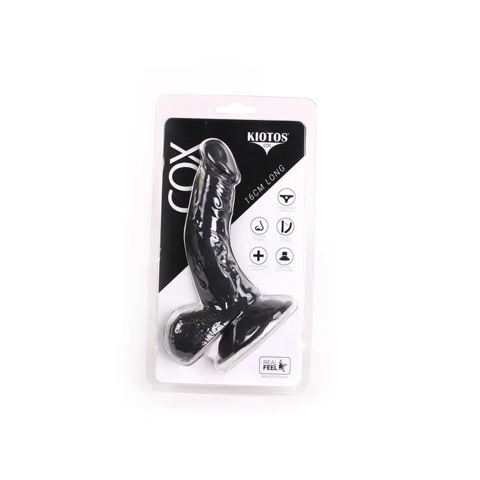 Dildos | Kiotos Cox - Dildo 16 x 4 cm - Zwart - Kiotos COX