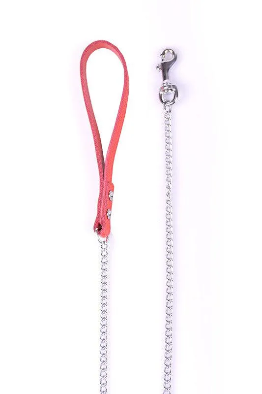 Kiotos Kiotos - Hondenriem Met Ketting En Rood Handvat | Vibrators