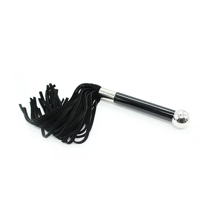 Kiotos Kiotos Leather - Flogger Met Acryl Handvat - Zwart | Restraints