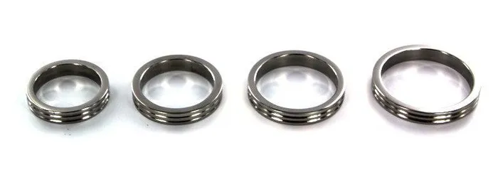 Kiotos Male Sex Toys Kiotos Steel Cockring Met Groeven RVS 10 mm breed