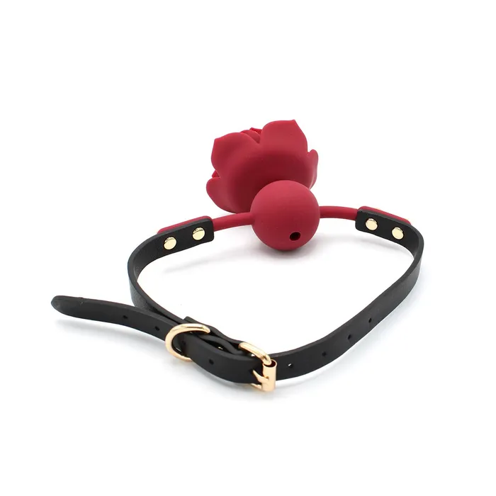 Kiotos Vibrators | Siliconen Red Rose Gag - Verstelbare Rode Roos Mondknevel - Siliconen