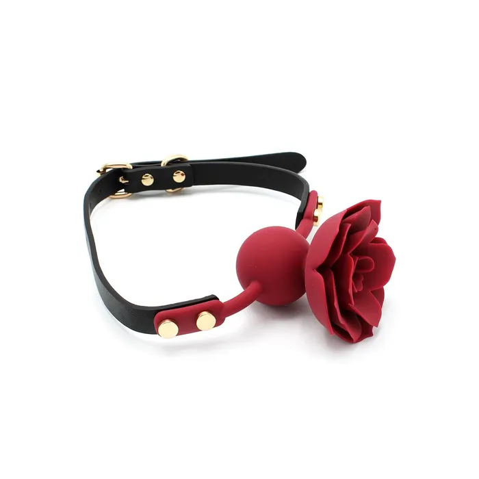Kiotos Vibrators | Siliconen Red Rose Gag - Verstelbare Rode Roos Mondknevel - Siliconen