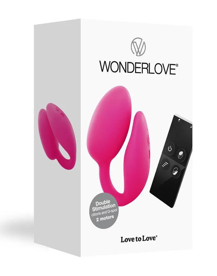 Love to Love - Wonderlove - Partner Vibrator Met 2 Motoren En Afstandsbediening - Roze | Love to Love Vibrators