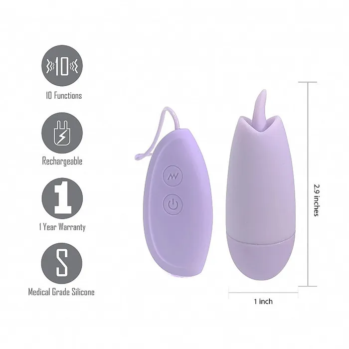 Maiatoys Vibrators | Ellie Lingua Vibrante con Telecomando Cablato
