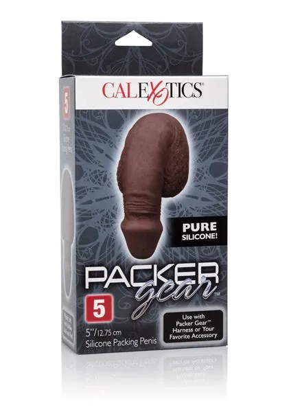Male Sex Toys | Calexotics Calexotics - Siliconen Packing Penis - Slappe Penis - FtM Drag - 12,75 cm - chocolate/donkerbruin