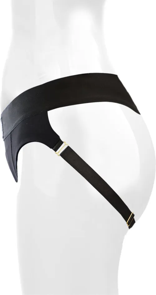 Mythology Slip Harness per Falli Strapon con ventosa - Regolabile, Taglia Unica, Nero | Mythology Female Sex Toys