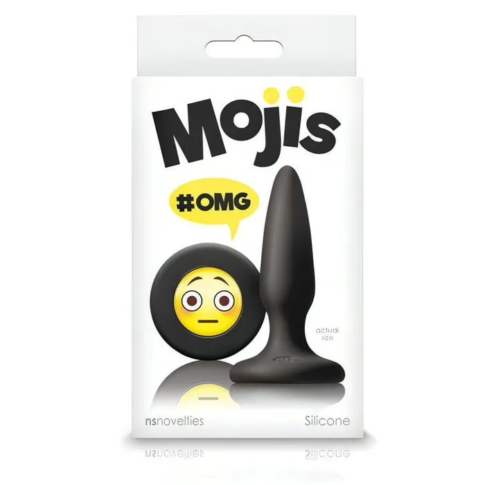 NS Novelties Anal | Plug anale con Emojy ''OMG'' - Nero, piccolo