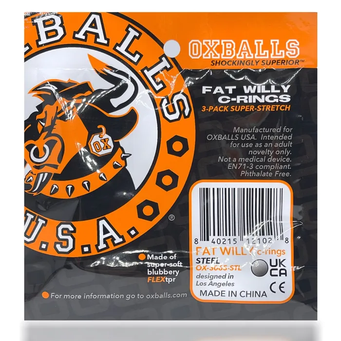 Oxballs (D) Vibrators | Oxballs - Fat Willy - Cockring - 3 stuks - Oranje