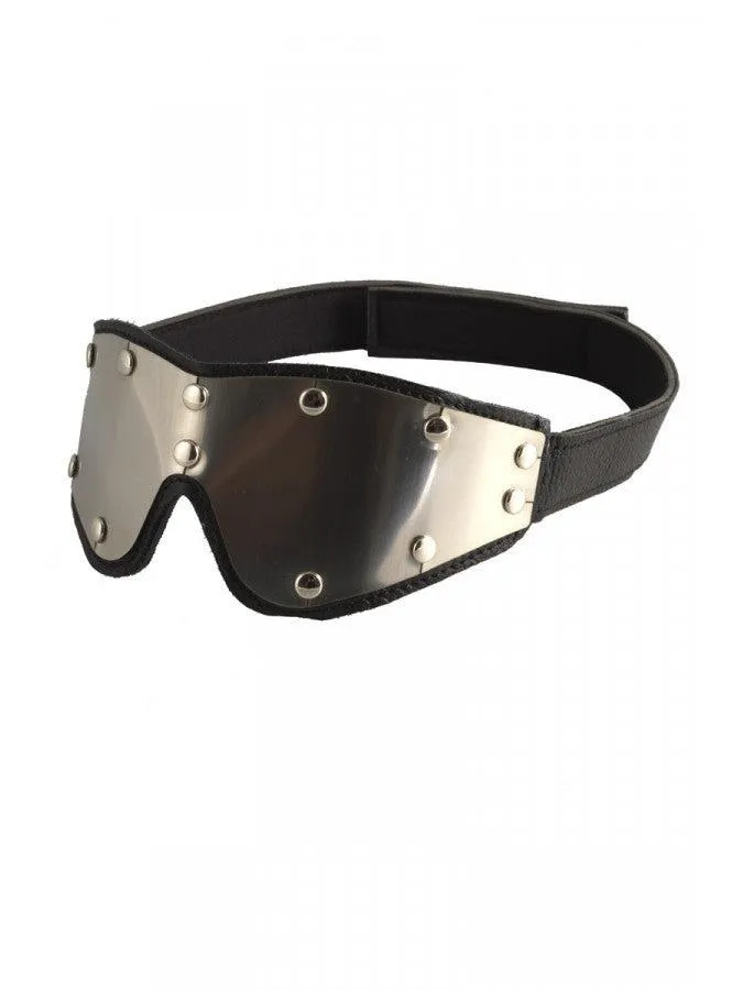 Rimba Vibrators | Rimba - Blinddoek Leer Met Metaal - Zwart/Zilver
