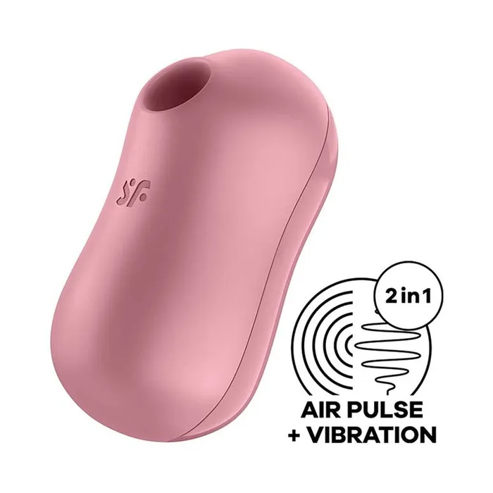 Satisfyer Cotton Candy Double Aire Pulse Vibrator - Light Red | Vibrators