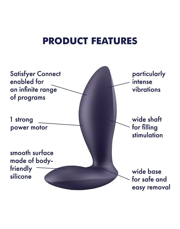 Satisfyer - Power Plug - Anaal Vibrator - Met App Control - Paars | Satisfyer Vibrators