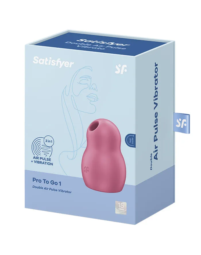 Satisfyer - Pro To Go 1 - Luchtdruk Vibrator met Vibraties - Roze | Satisfyer Vibrators