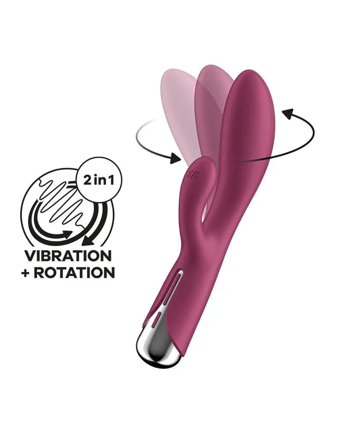 Satisfyer Vibrators | Satisfyer - Spinning Rabbit 1 - Roterende en Vibrerende Rabbit Vibrator - Tarzan Vibrator - Rood