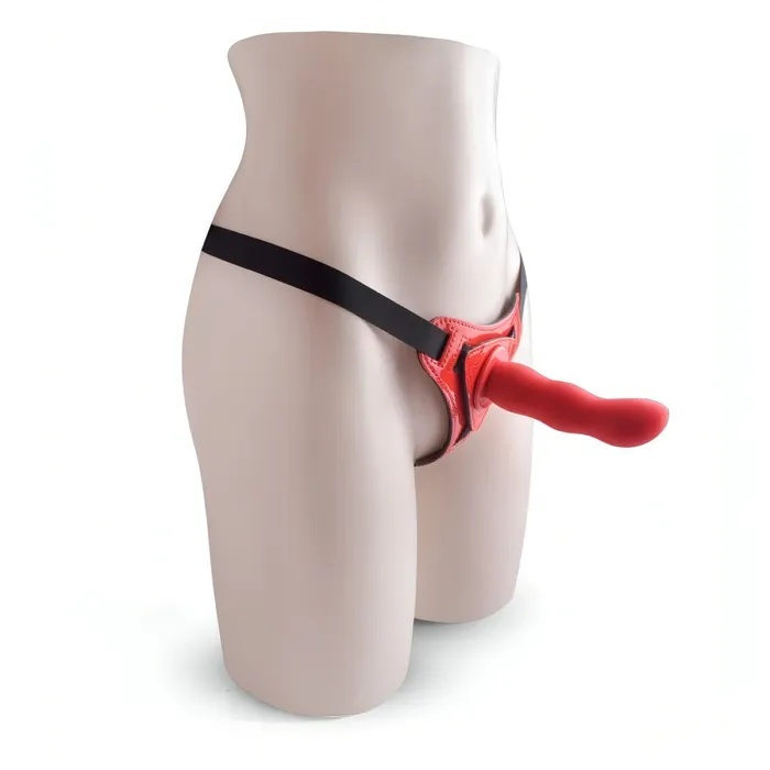 Strap-on in silicone con sistema Hung-In - 5'', Rosso | Toyz4lovers Female Sex Toys