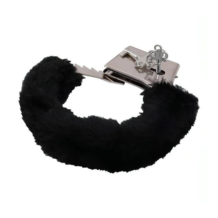 Vibrators | Manette metalliche con peluche nero - Toyz4lovers