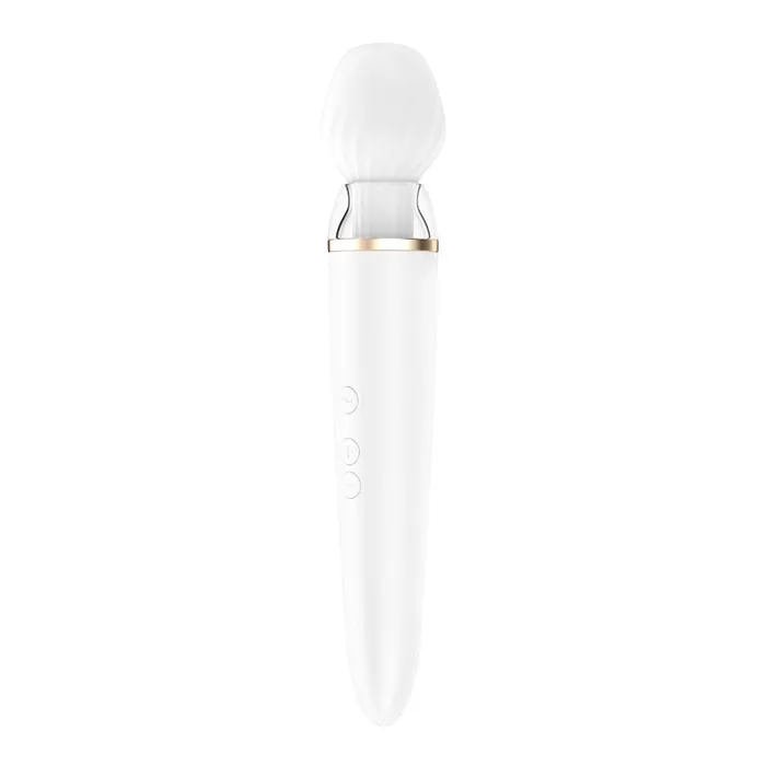Vibrators | Satisfyer Satisfyer Double Wand-er Stimulator With Attachments Vibrators | Satisfyer Satisfyer Double Wand-er Stimulator With Attachments