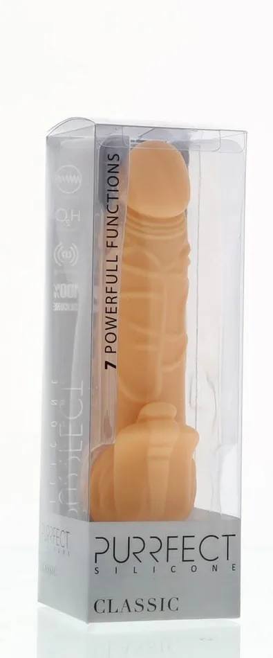 Vibrators | Seven Creations Silicone Classic Vibe with clit stim - Flesh