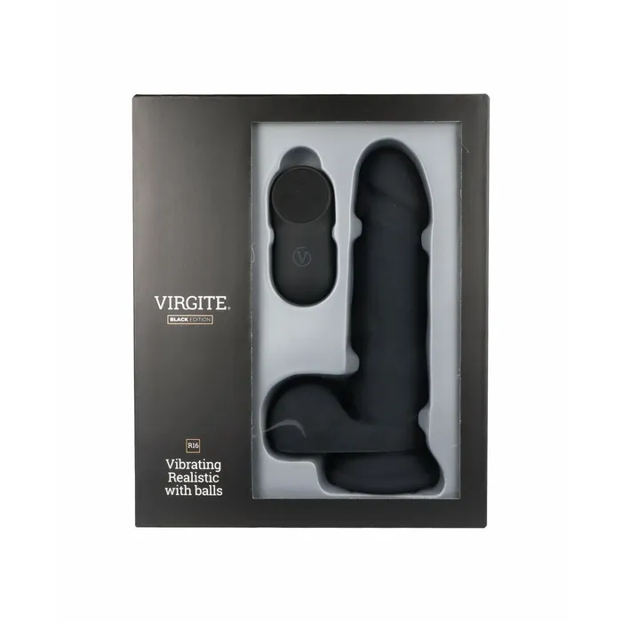 Virgite Dildos | Dildo Realistico Virgite R16 Nero 16 cm Virgite Dildos | Dildo Realistico Virgite R16 Nero 16 cm