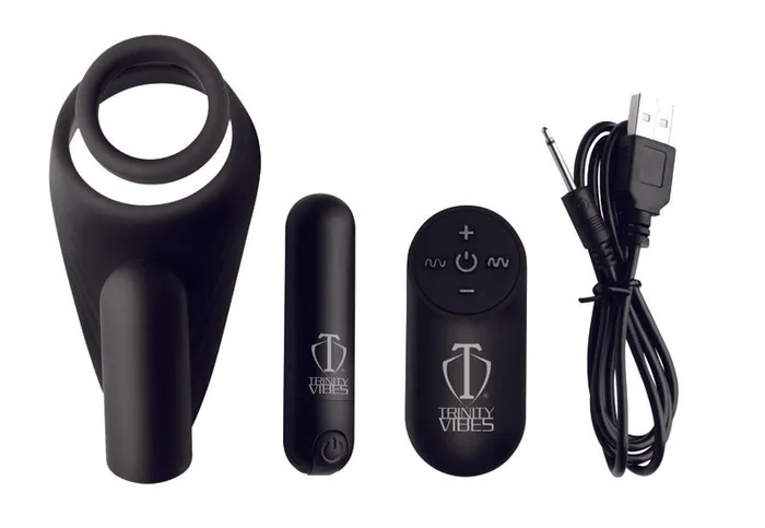 XR Brand Male Sex Toys | 7X Silicone C-Ring With Vibrating Taint Stim