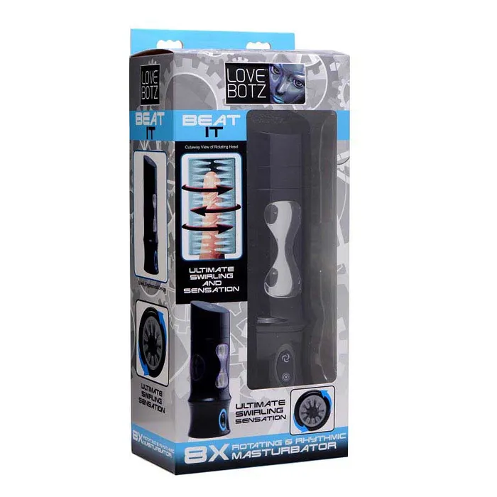 XR Brand Male Sex Toys Beat It 8X Rotating and Rhythmic Masturbator